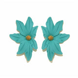 Lianfudai Boho Jewelry Flower Earrings Fashion Jewelry Wedding Party Korean Stud Earrings for Women Christmas Gift Pendientes Mujer