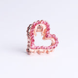 Lianfudai Hair Claw Clip Clamp For Women Girl Rhinestone Crystal Acrylic Heart Korean Handmade Fashion Head Accessories Mujer Wholesale