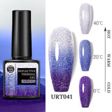 Lianfudai Thermal Ultra-thin Glitter 3 Colors Soak Off UV Gel Color-chaging Snowflake Temperature Color Change Gel Nail Art Gel