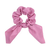 Lianfudai fall hair ideas hoco hair ideas updo hairstyle New Chiffon Bowknot Elastic Hair Bands For Women Girls Solid Color Scrunchies Headband Hair Ties Ponytail Holder Hair Accessorie