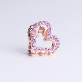 Lianfudai Hair Claw Clip Clamp For Women Girl Rhinestone Crystal Acrylic Heart Korean Handmade Fashion Head Accessories Mujer Wholesale