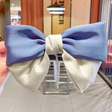 Lianfudai Women Girl Big Bow knot Tie Barrette Hair clips Hairpins Bands Fabric Fashion Korean Lady Head wear Accessories Wholesale Gifts