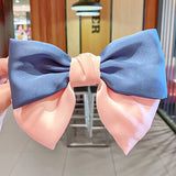 Lianfudai Women Girl Big Bow knot Tie Barrette Hair clips Hairpins Bands Fabric Fashion Korean Lady Head wear Accessories Wholesale Gifts