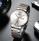Lianfudai easter gifts for women  Fashion Luxury Men Watch Stainless Steel Waterproof Date Quartz Wristwatch Top Business Mens Watches Relogio Masculino