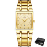 Lianfudai Christmas wishlist Fashion Women's Bracelet Watch Luxury Golden Wrist Watch Stainless Steel Quartz Clock Female Top Brand Designer Dress Hour