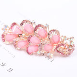 Lianfudai Barrette For Women Girl Rhinestone Crystal Big Hair Clip Hairpin Rose Peacock Flower Floral Head Accessories Wholesale