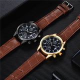 Lianfudai father's day gifts Masculino Mens Watches Top Brand Luxury Men&#39;s Fashion Business Quartz Watch For Men Casual Leather Watch With Calendar