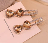 Lianfudai Hair Clip Hairpin For Women Girl Crystal Rhinestone Bow Knot Solid Korean Handmade Fashion Head Accessories Mujer Wholesale