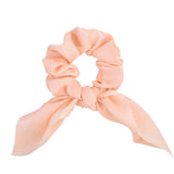 Lianfudai fall hair ideas hoco hair ideas updo hairstyle New Chiffon Bowknot Elastic Hair Bands For Women Girls Solid Color Scrunchies Headband Hair Ties Ponytail Holder Hair Accessorie