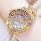 Lianfudai Women Watches Diamond Gold Watch Ladies Wrist Watches Luxury Brand Rhinestone Women's Bracelet Watches Female Relogio Feminino