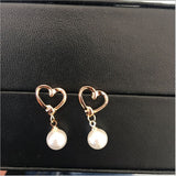 Lianfudai Christmas gifts ideas New Arrival Trendy Crystal Planet Dangle Earrings Women Fashion Elegant Pearl Earring Female Rhinestone Temperament Jewelry Gift