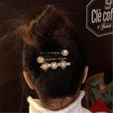 Lianfudai Christmas gifts for her Hair Grip Clip Sets Hairpin For Women Girl Rhinestone Pearl Geometric Korean Handmade Fashion Head Accessories Mujer