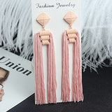 Lianfudai Long Tassel Earrings Fashion Jewelry Bohemia Statement Summer Dangle Aesthetic Earrings for Women Accessories Korean Style