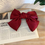 Lianfudai Women Girl Big Bow knot Tie Barrette Hair clips Hairpins Bands Fabric Fashion Korean Lady Head wear Accessories Wholesale Gifts