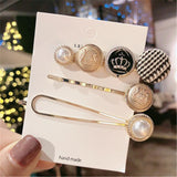 Lianfudai Christmas gifts for her Hair Grip Clip Sets Hairpin For Women Girl Rhinestone Pearl Geometric Korean Handmade Fashion Head Accessories Mujer