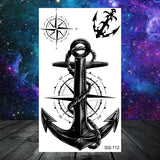 Lianfudai Anchor Pirate Skull Temporary Tattoos For Women Adult Men Kids Boy Astronaut Ship Seahorse Fake Tattoo Neck Arm Hand Small Tatoo