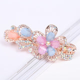 Lianfudai Barrette For Women Girl Rhinestone Crystal Big Hair Clip Hairpin Rose Peacock Flower Floral Head Accessories Wholesale