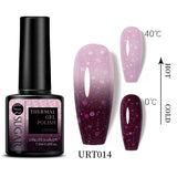 Lianfudai Thermal Ultra-thin Glitter 3 Colors Soak Off UV Gel Color-chaging Snowflake Temperature Color Change Gel Nail Art Gel