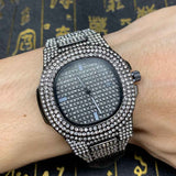 Lianfudai Disaster Prevention Jewelry Fashion Iced Out Watch Men Diamond Steel Hip Hop Mens Watches Top Brand Luxury Gold Clock reloj hombre relogio masculino