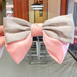 Lianfudai Women Girl Big Bow knot Tie Barrette Hair clips Hairpins Bands Fabric Fashion Korean Lady Head wear Accessories Wholesale Gifts