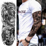 Lianfudai western jewelry for women Sexy Wolf Full Flower Arm Temporary Tattoo Stickers For Men Body Art Sleeve Tattoo Decals Girl Women Waterproof Tatoo Fox Legs