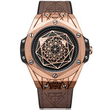 Lianfudai Luxury Top Brand Quartz Watches Men Leather Strap Military Sports Wristwatch Man Waterproof Watch Relogios Masculino 533G