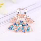 Lianfudai Hair Claw Clip Clamp For Women Girl Rhinestone Crystal Acrylic Heart Korean Handmade Fashion Head Accessories Mujer Wholesale