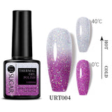 Lianfudai Thermal Ultra-thin Glitter 3 Colors Soak Off UV Gel Color-chaging Snowflake Temperature Color Change Gel Nail Art Gel