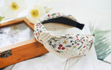 Lianfudai Bohemian Embroider Flowers Headband For Women Girls Hair Accessories Hairband Ethnic Wide Korean Bows Wholesale