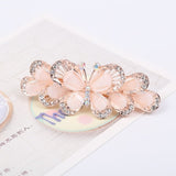 Lianfudai Barrette For Women Girl Rhinestone Crystal Big Hair Clip Hairpin Rose Peacock Flower Floral Head Accessories Wholesale