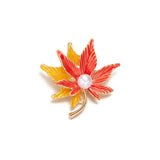 Lianfudai Plant Flower Enamel Brooch Retro Maple Leaf Daisy Tulip Bouquet Basket Bell Orchid Rose Flower Lapel Pins Wedding Jewelry