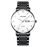 Lianfudai easter gifts for women  Fashion Luxury Men Watch Stainless Steel Waterproof Date Quartz Wristwatch Top Business Mens Watches Relogio Masculino