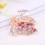 Lianfudai Hair Claw Clip Clamp For Women Girl Rhinestone Crystal Acrylic Heart Korean Handmade Fashion Head Accessories Mujer Wholesale