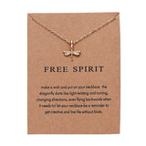 Lianfudai Christmas gifts ideas Gold Color Clavicle Chain Pendant Necklace for Women Hummingbird Heart Flower Animal Pearl Choker Party Girls Jewelry Gifts New