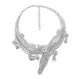 Lianfudai christmas wishlist valentines day gifts for her Trendy Large Gold Color Crystal Crocodile Choker Necklace For Woman New Big Crocodile In Rut Pendants Necklaces Femmle Gift