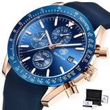 Lianfudai watches on sale clearance Casual Sport Watches for Men Blue Top Brand Luxury Military Leather Wrist Watch Man Clock Fashion Chronograph Wristwatch