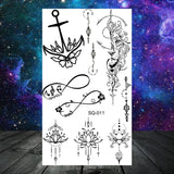 Lianfudai Anchor Pirate Skull Temporary Tattoos For Women Adult Men Kids Boy Astronaut Ship Seahorse Fake Tattoo Neck Arm Hand Small Tatoo