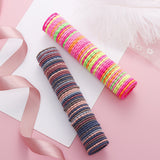 Lianfudai gifts for kids  50Pcs/Lot Fashion Girl Colorful 3cm Elastic Rubber Bands Children's Nylon Hair Ties Head Rope Fashion Hair Ring Hair Accessories