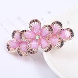 Lianfudai Barrette For Women Girl Rhinestone Crystal Big Hair Clip Hairpin Rose Peacock Flower Floral Head Accessories Wholesale