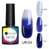 Lianfudai Thermal Ultra-thin Glitter 3 Colors Soak Off UV Gel Color-chaging Snowflake Temperature Color Change Gel Nail Art Gel