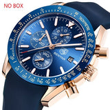 Lianfudai watches on sale clearance Casual Sport Watches for Men Blue Top Brand Luxury Military Leather Wrist Watch Man Clock Fashion Chronograph Wristwatch