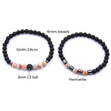 Lianfudai gifts for men 6mm Natural stone beads Bracelet 2pcs/set CZ Ball Beaded bracciali femme Friends Bracelets For Women Men Jewelry mens bileklik