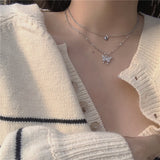 Lianfudai christmas wishlist gifts for her hot sale new Vintage Multilayer Pearl Necklace Trendy Crystal Planet  Choker Necklace Pearl Choker for Women Fashion Jewelry Drop Shipping