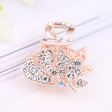 Lianfudai Hair Claw Clip Clamp For Women Girl Rhinestone Crystal Acrylic Heart Korean Handmade Fashion Head Accessories Mujer Wholesale