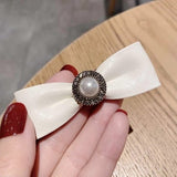 Lianfudai Hair Clip Hairpin For Women Girl Camellia Flower Floral Pearl PU Bow Korean Handmade Fashion Head Accessories Mujer Wholesale