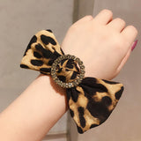 Lianfudai Women Scrunchies Elastic Hair Ties Bands Adult Leopard Bow Knot Fashion Girl Korean Mujer Accessories Hyuna Wholesale