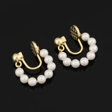 Lianfudai Simple one-piece invisible mosquito coil pan without pierced ear clips hip hop all-match earrings women