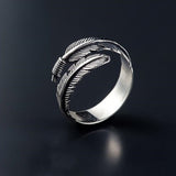 Lianfudai gifts for women Punk Vintage Geometric Twisted Ring Neutral Retro Thai Silver Color Original Exquisite Unique Opening Rings Minimalist Jewelry
