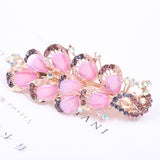 Lianfudai Barrette For Women Girl Rhinestone Crystal Big Hair Clip Hairpin Rose Peacock Flower Floral Head Accessories Wholesale