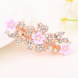 Lianfudai Barrette For Women Girl Rhinestone Crystal Big Hair Clip Hairpin Rose Peacock Flower Floral Head Accessories Wholesale